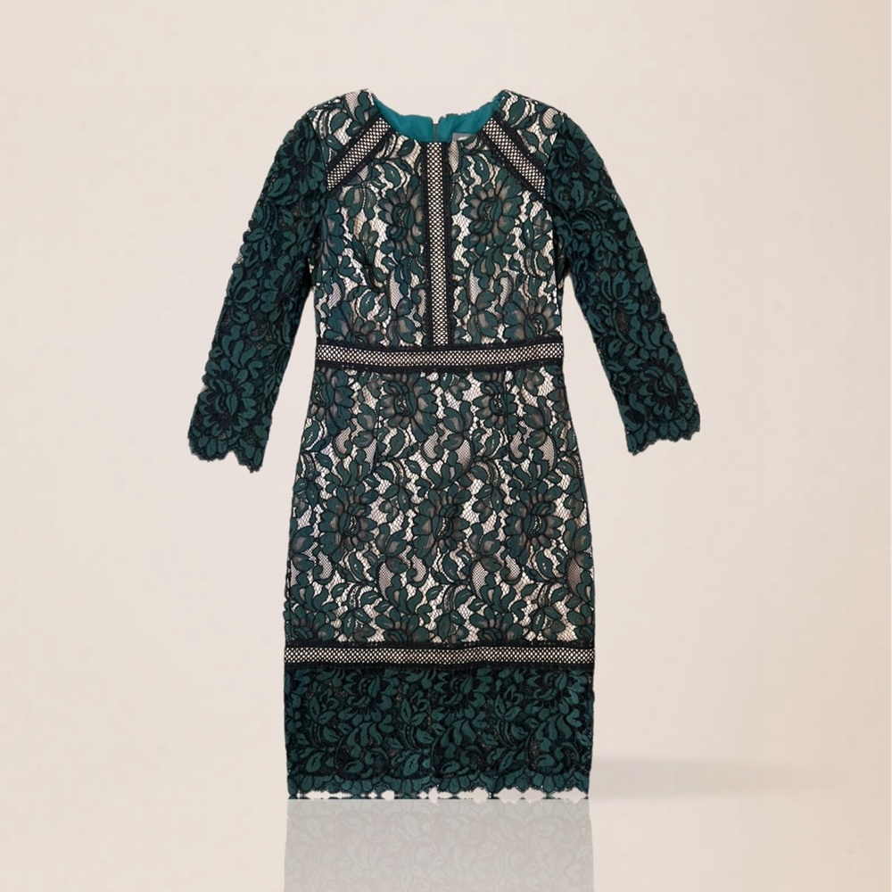 Vince Camuto Two Tone Lace Dress